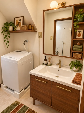Shared washroom & laundry at Nara House