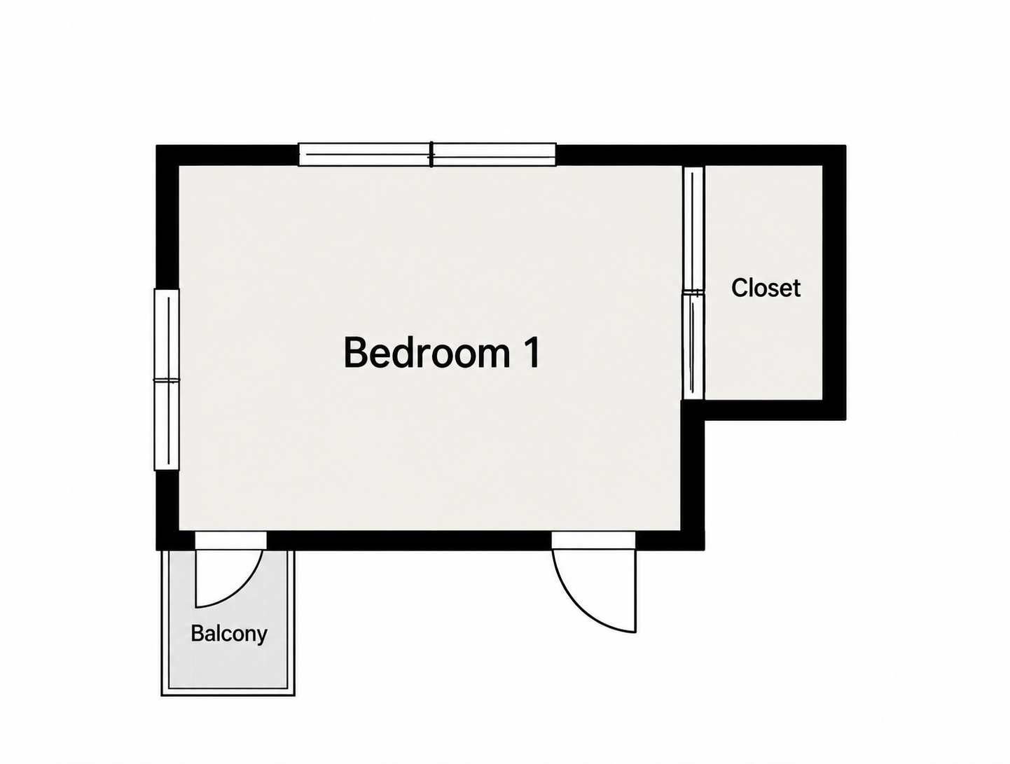 Floor plan of the Balcony Room